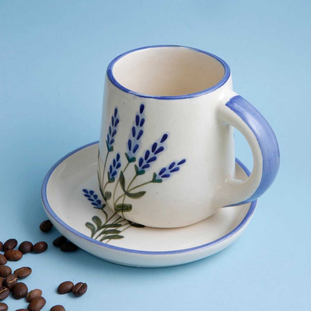Lavender Mug and Lavender Plate -5 Inch Combo