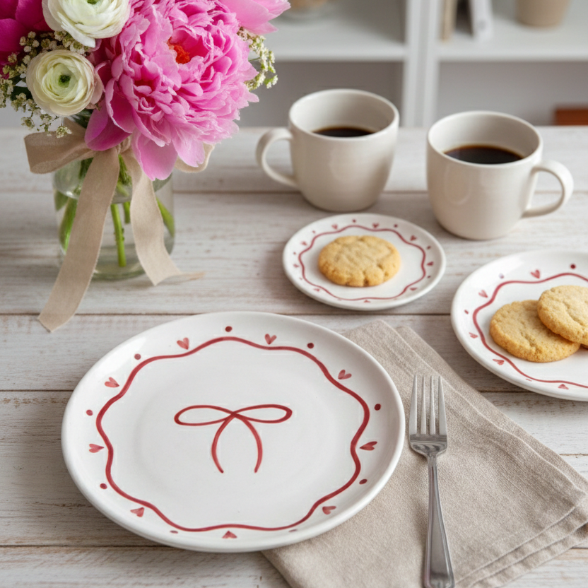 Bow Quarter Plate - 7 Inch (Set of 2)