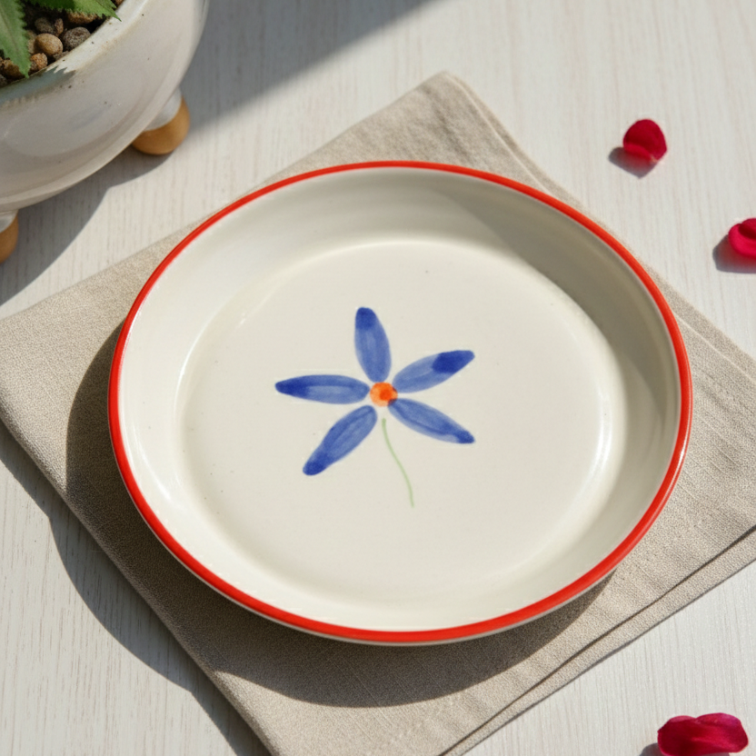 Blue Bloom Plate - 5 Inch (Set of 2)