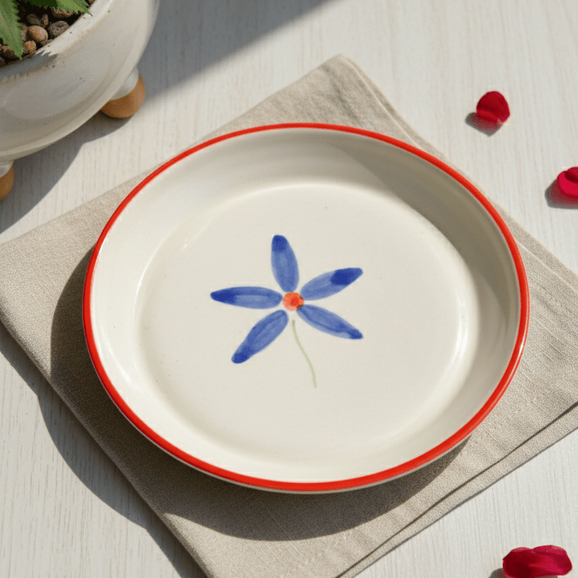 Blue Bloom Plate - 5 Inch