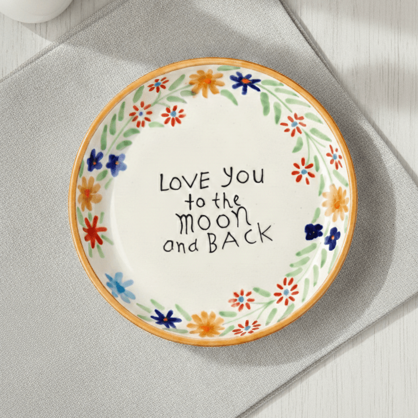 Love you to moon and back Plate - 5 Inch