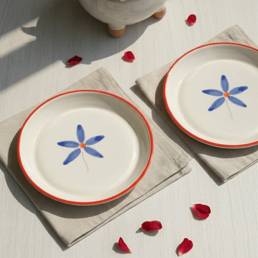 Blue Bloom Plate - 5 Inch
