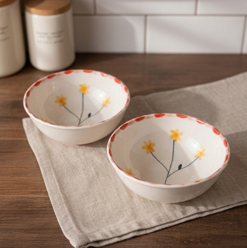 Dandelion Fruit Bowl - 5 Inch (Set of 2)