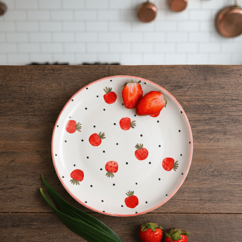 Strawberry Quarter Plate - 7 Inch