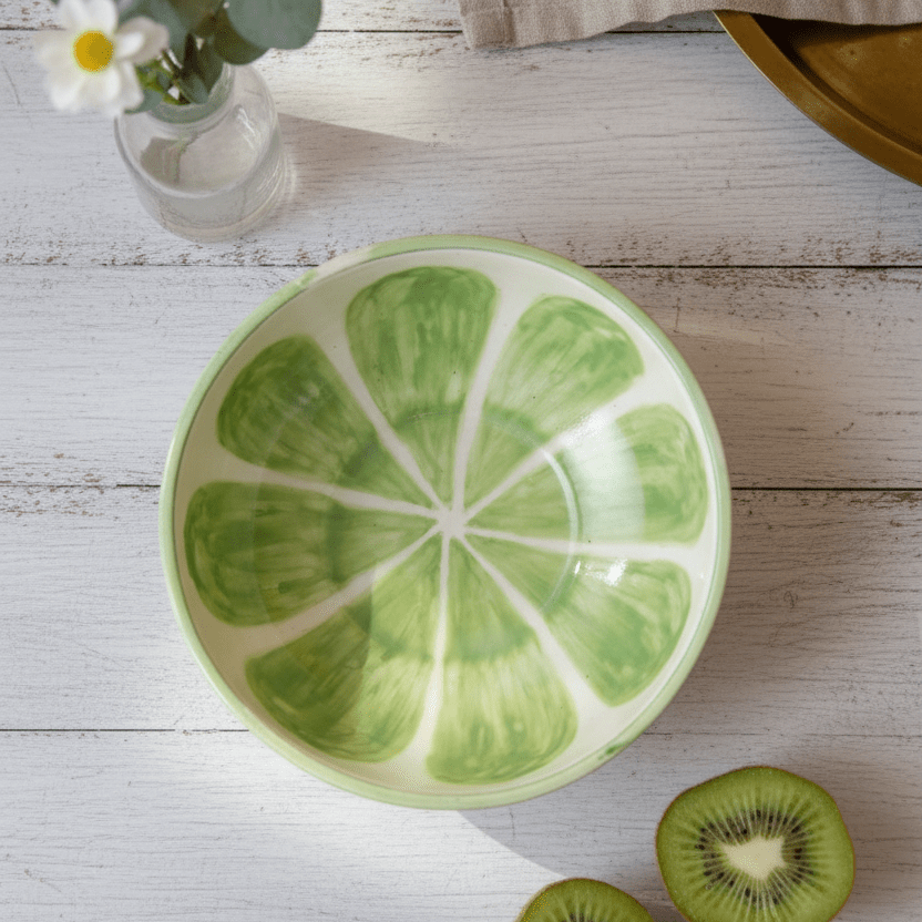 Zesty Green Fruit Bowl - 5 Inch
