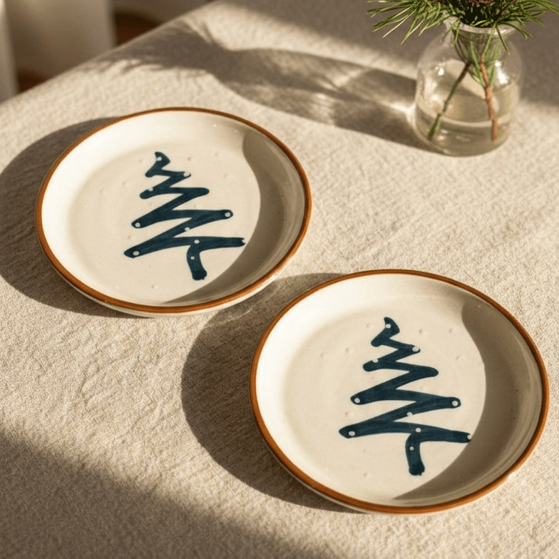 Christmas Tree Plate - 5 Inch (Set of 2)