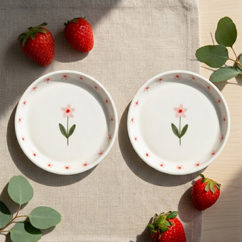 Sakura Pink Plate - 5 Inch (Set of 2)
