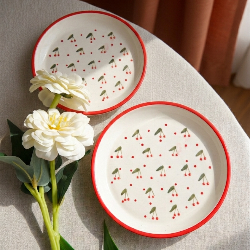 Cherry Plate - 5 Inch (Set of 2)