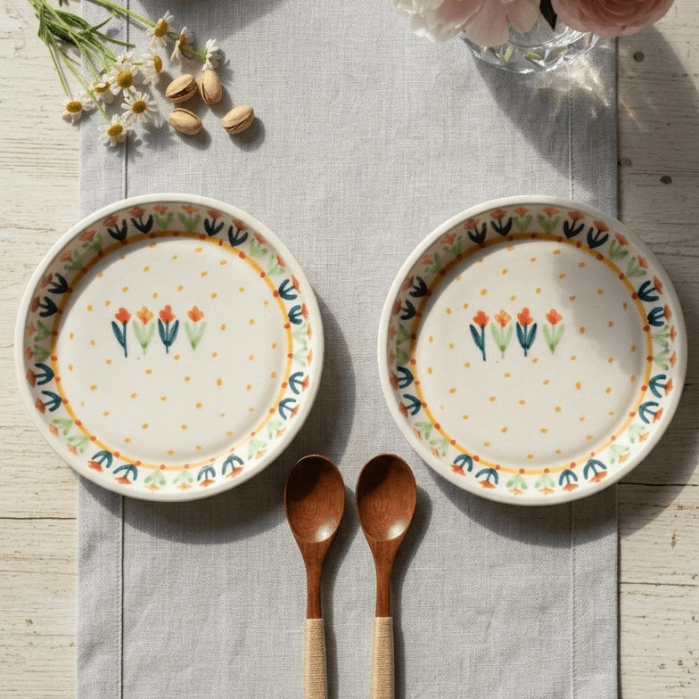 Flower Garden Plate - 5 Inch