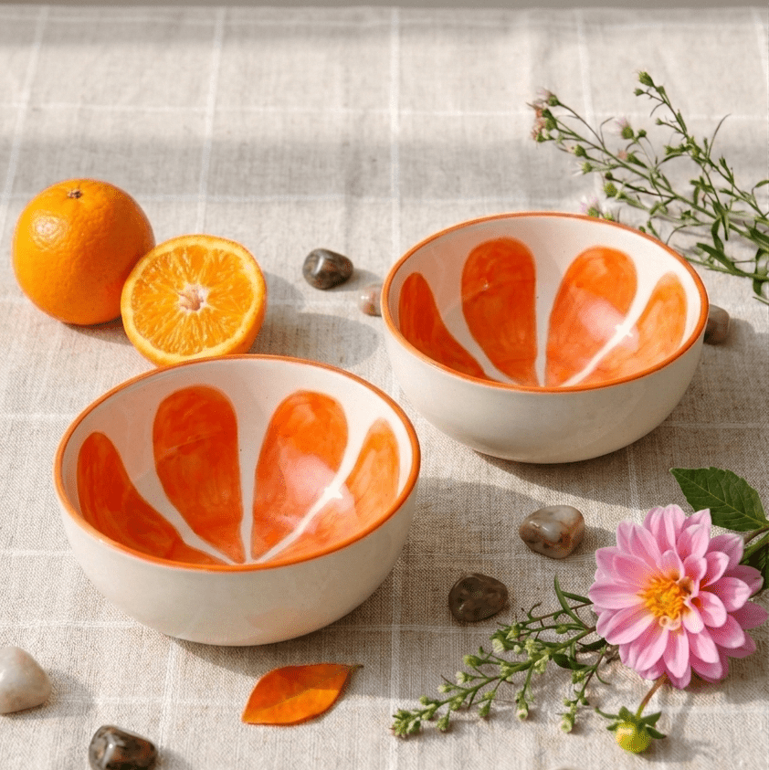 Tangerine Fruit Bowl - 5 Inch