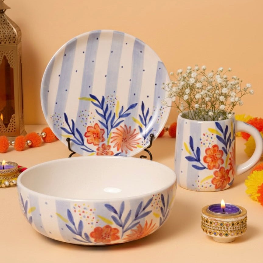 Meher Mug, Meher Quarter Plate, Meher Serving Bowl - Set of 3