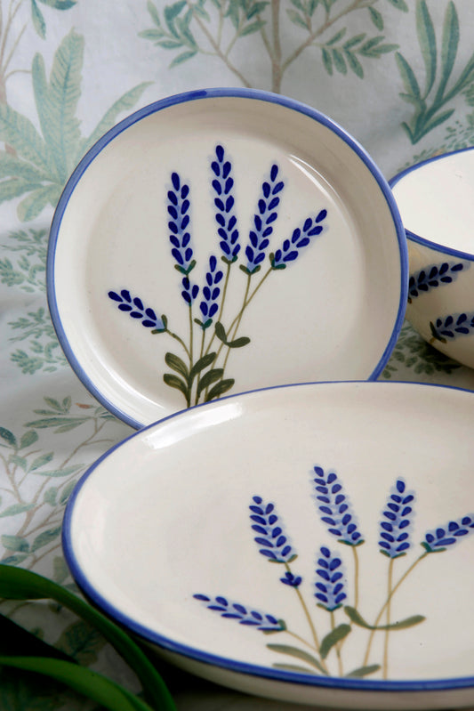 Lavender Dessert & Quarter Plate Combo - 5 Inch & 7 Inch