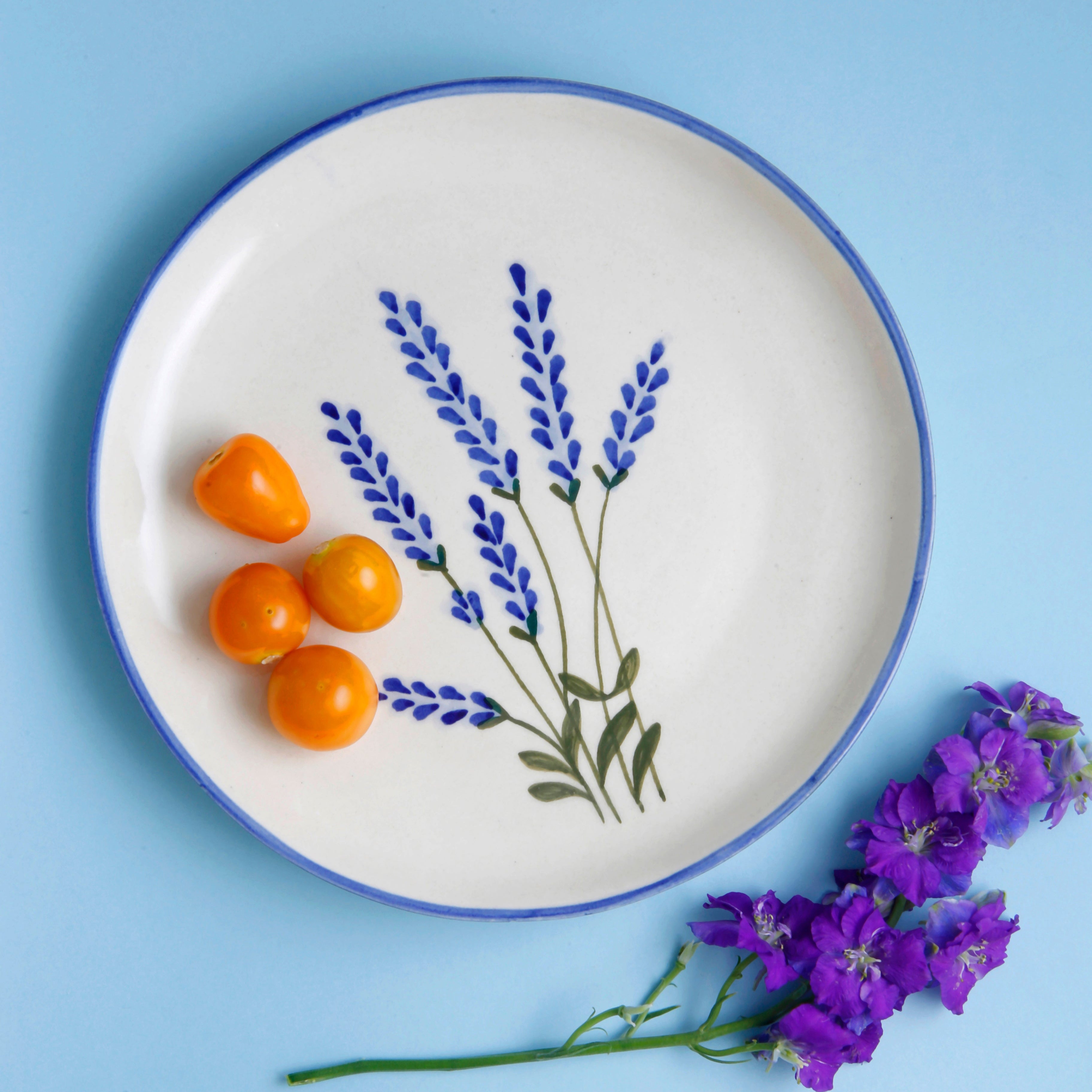 Lavender Quarter Plate - 7 Inch