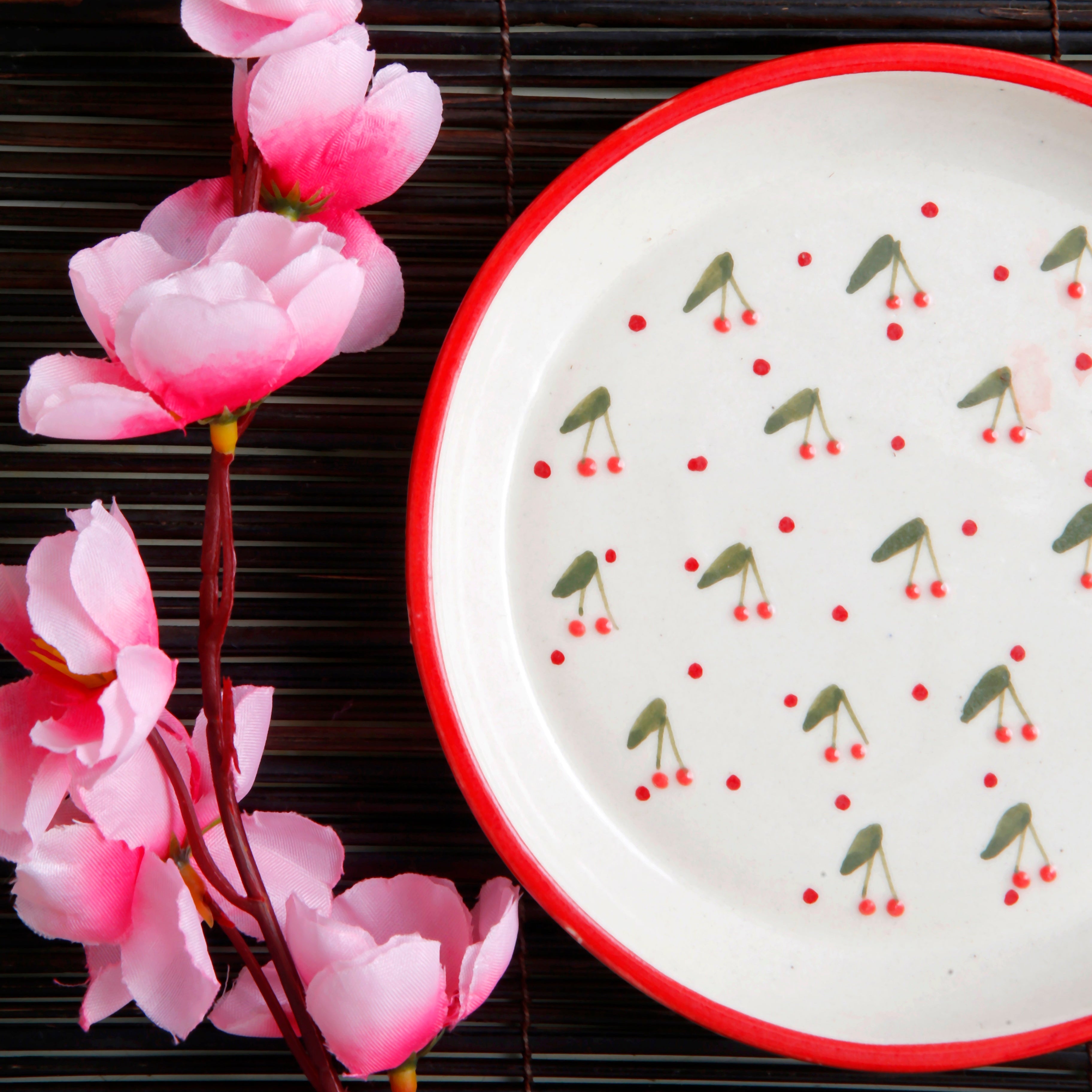 Cherry Plate - 5 Inch (Set of 2)