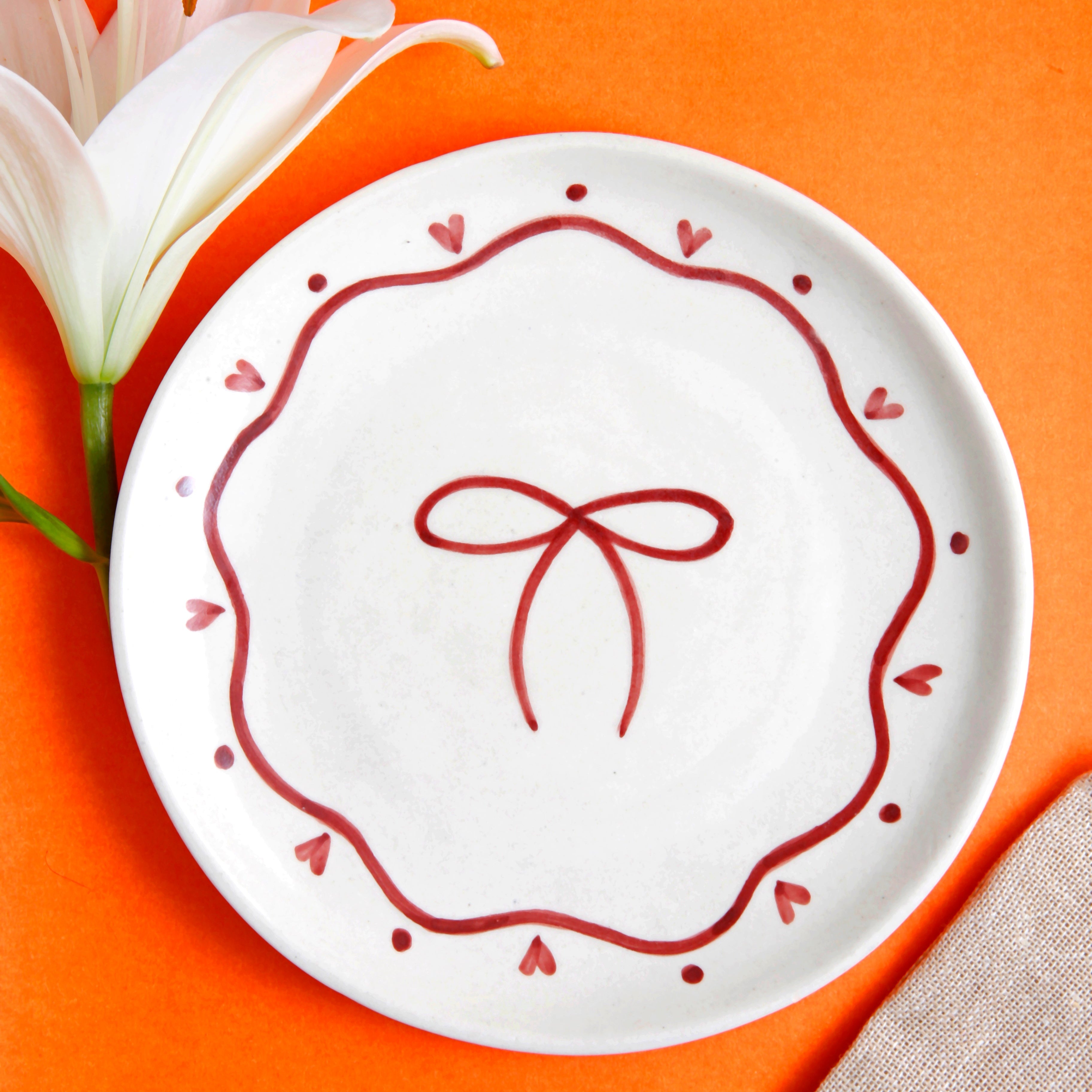 Bow Quarter Plate - 7 Inch (Set of 2)