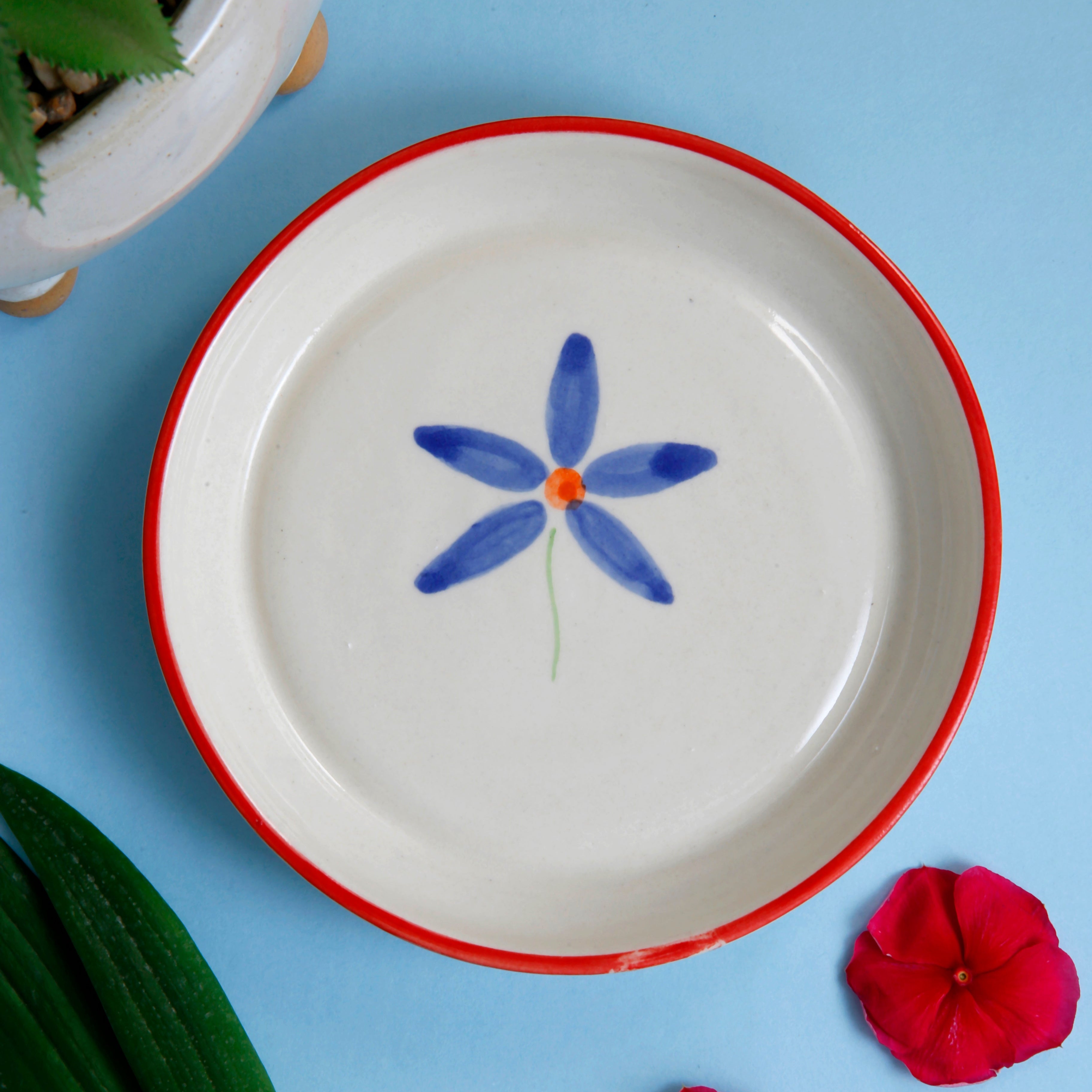 Blue Bloom Plate - 5 Inch (Set of 2)