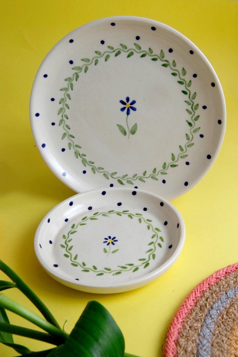 Spring Dessert & Quarter Plate Combo - 5 Inch & 7 Inch