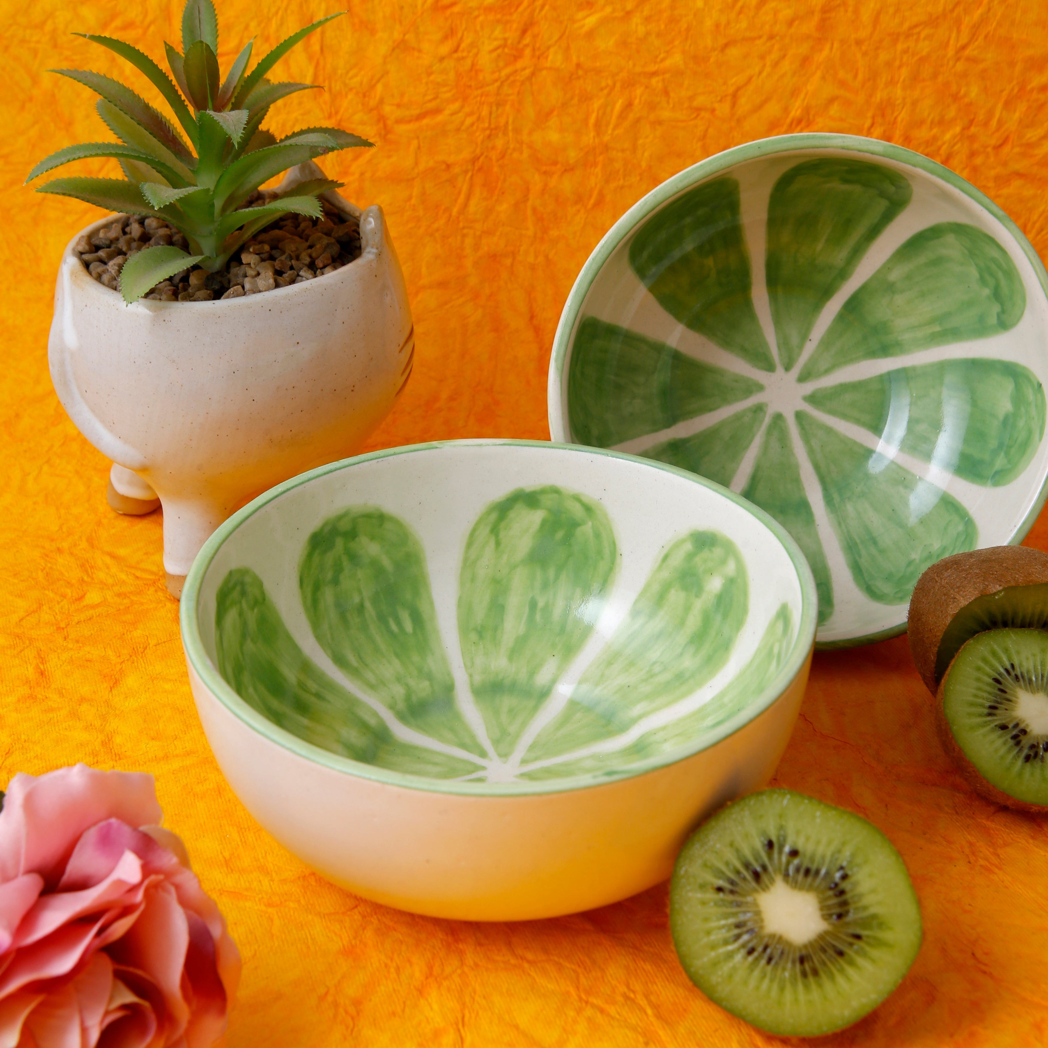 Zesty Green Fruit Bowl - 5 Inch