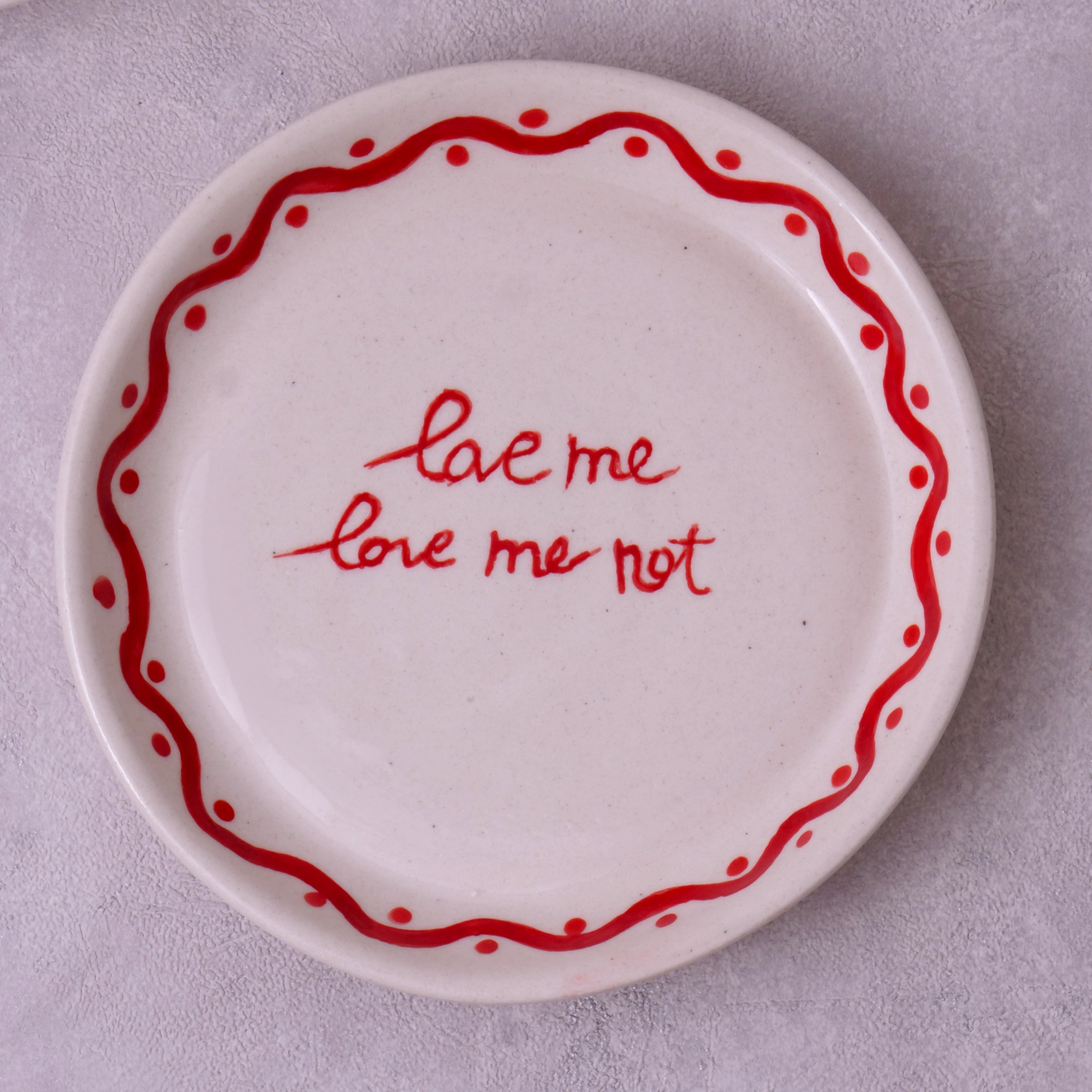 Love me Love me not Plate - 5 Inch (Set of 2)