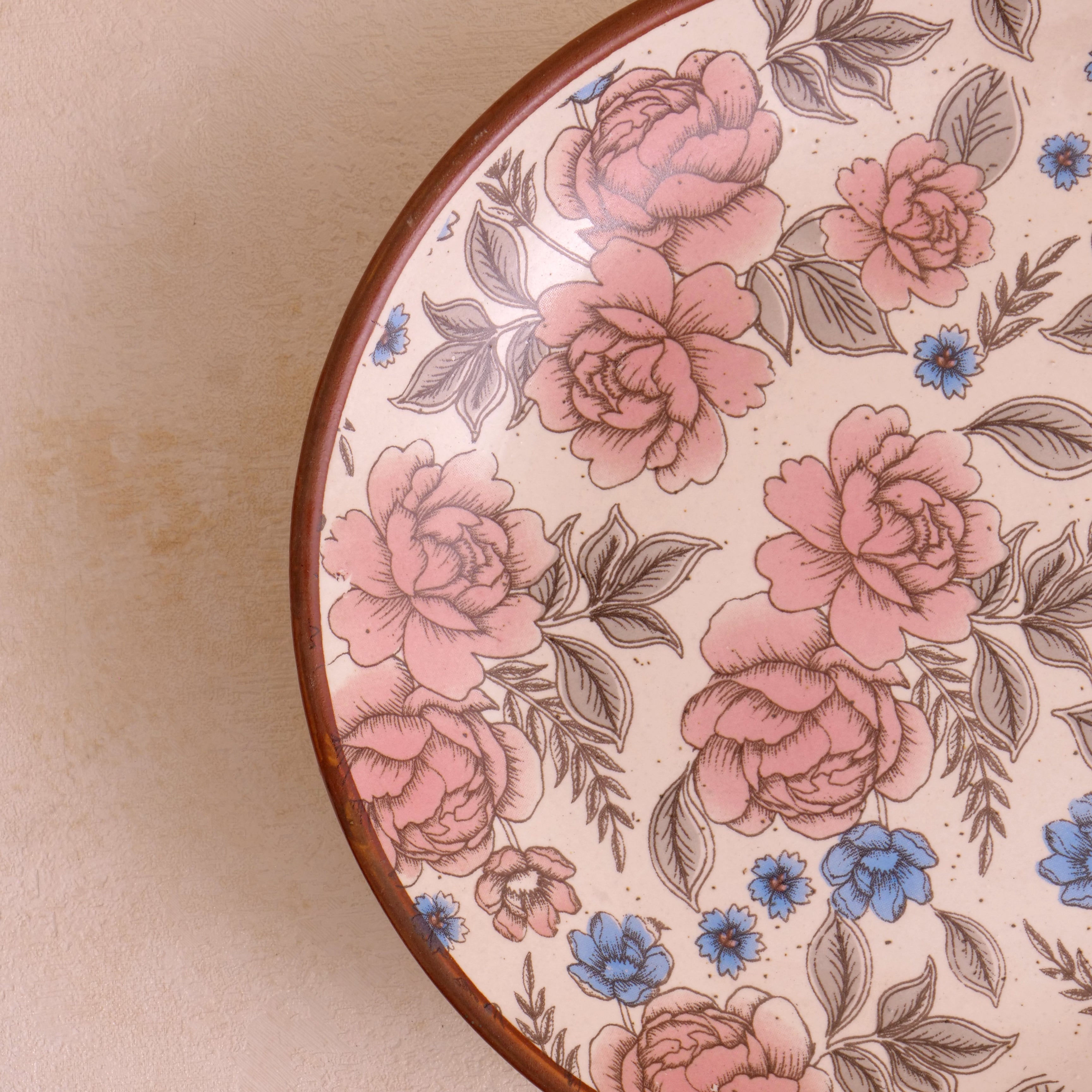 Pink Flower Dinner Plate - 10 Inch (Set of 2)