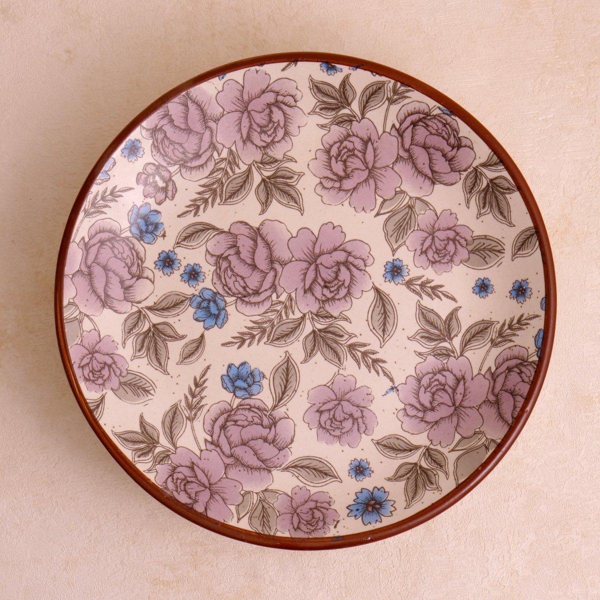Purple Flower Quarter Plate - 7 Inch