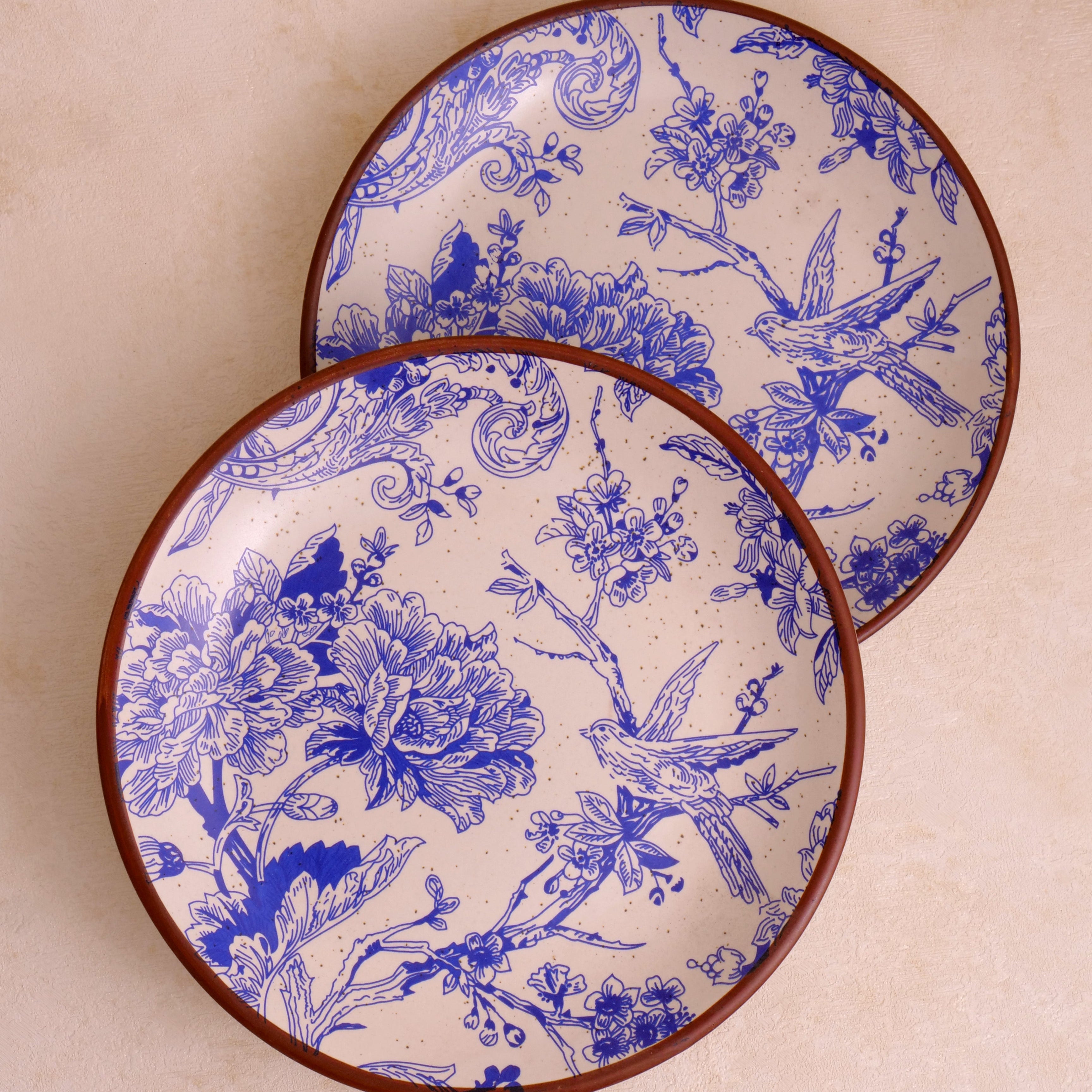 Blue Bird Quarter Plate - 7 Inch (Set of 2)