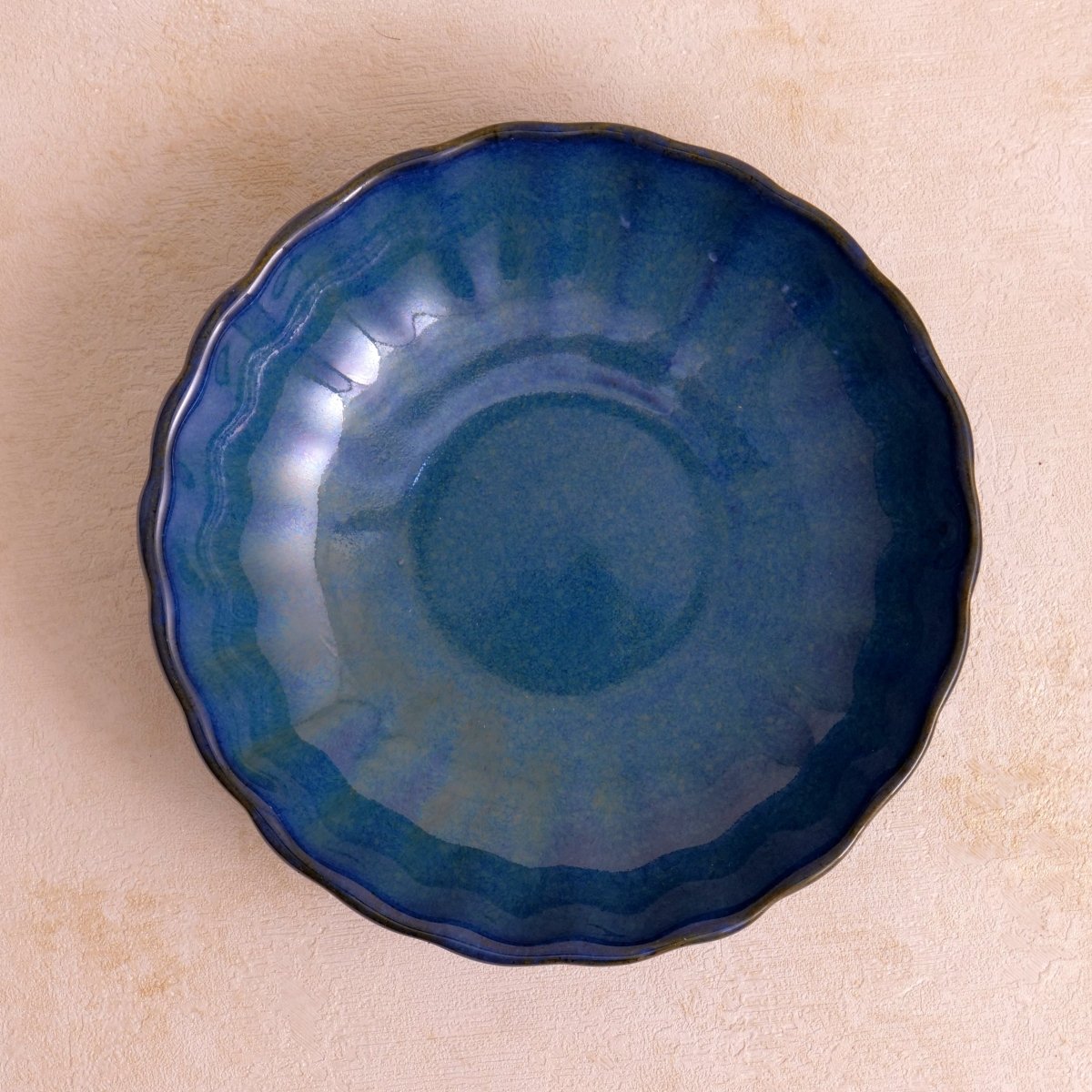 Deep Blue Chaat Plate - 5.5 Inch