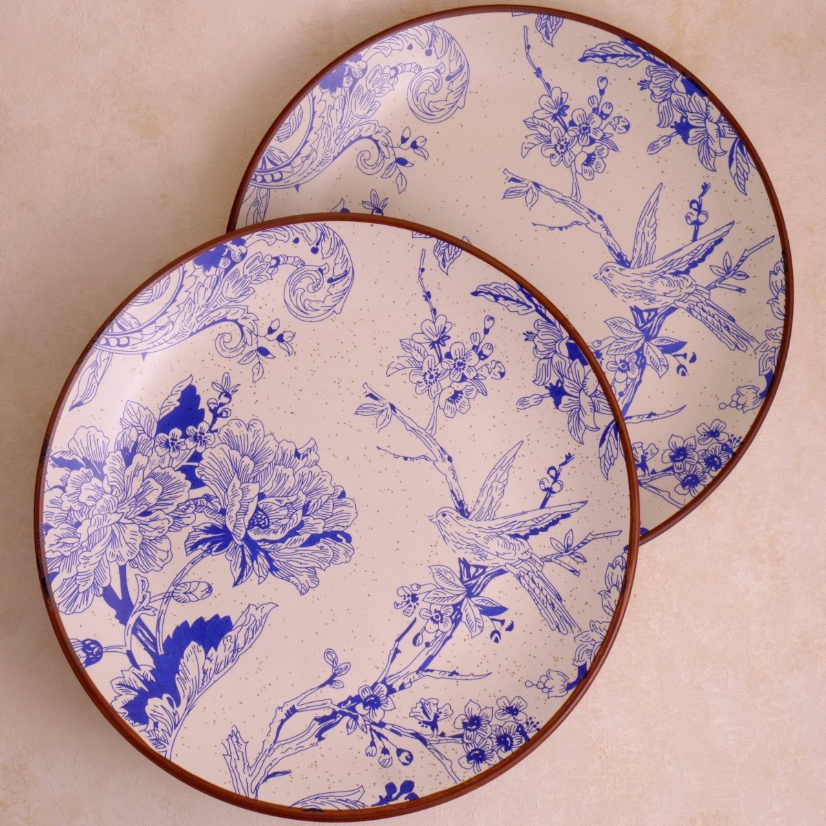Blue Bird Dinner Plate - 10 Inch (Set of 2)