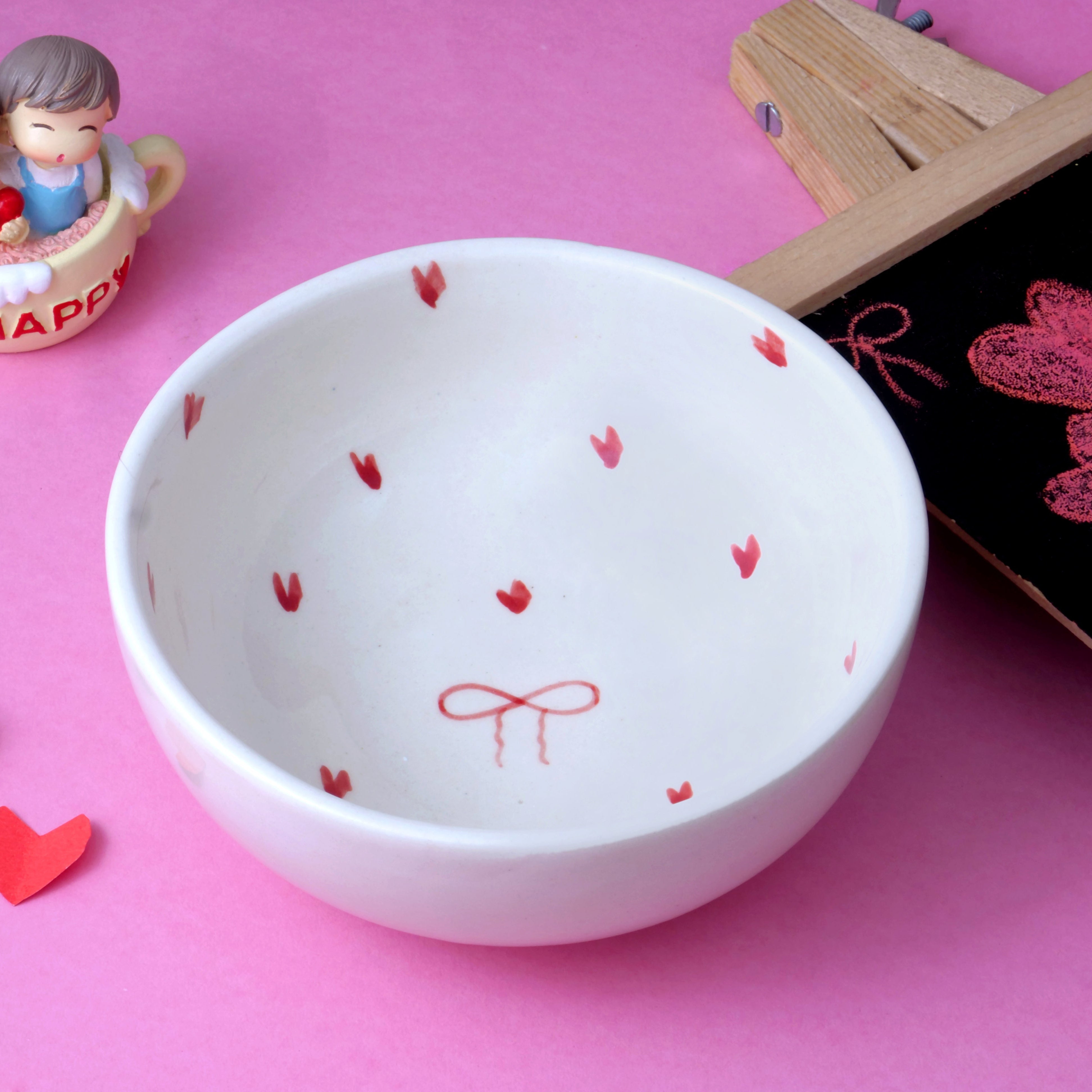 Heart & Bow Fruit Bowl - 5 Inch