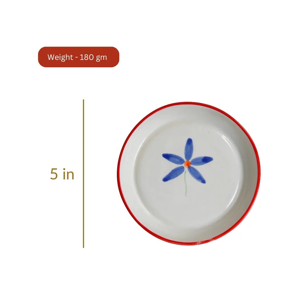 Blue Bloom Plate - 5 Inch