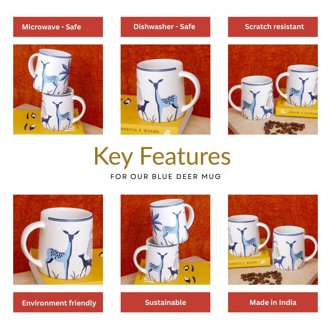Blue Deer Mug - 250ML