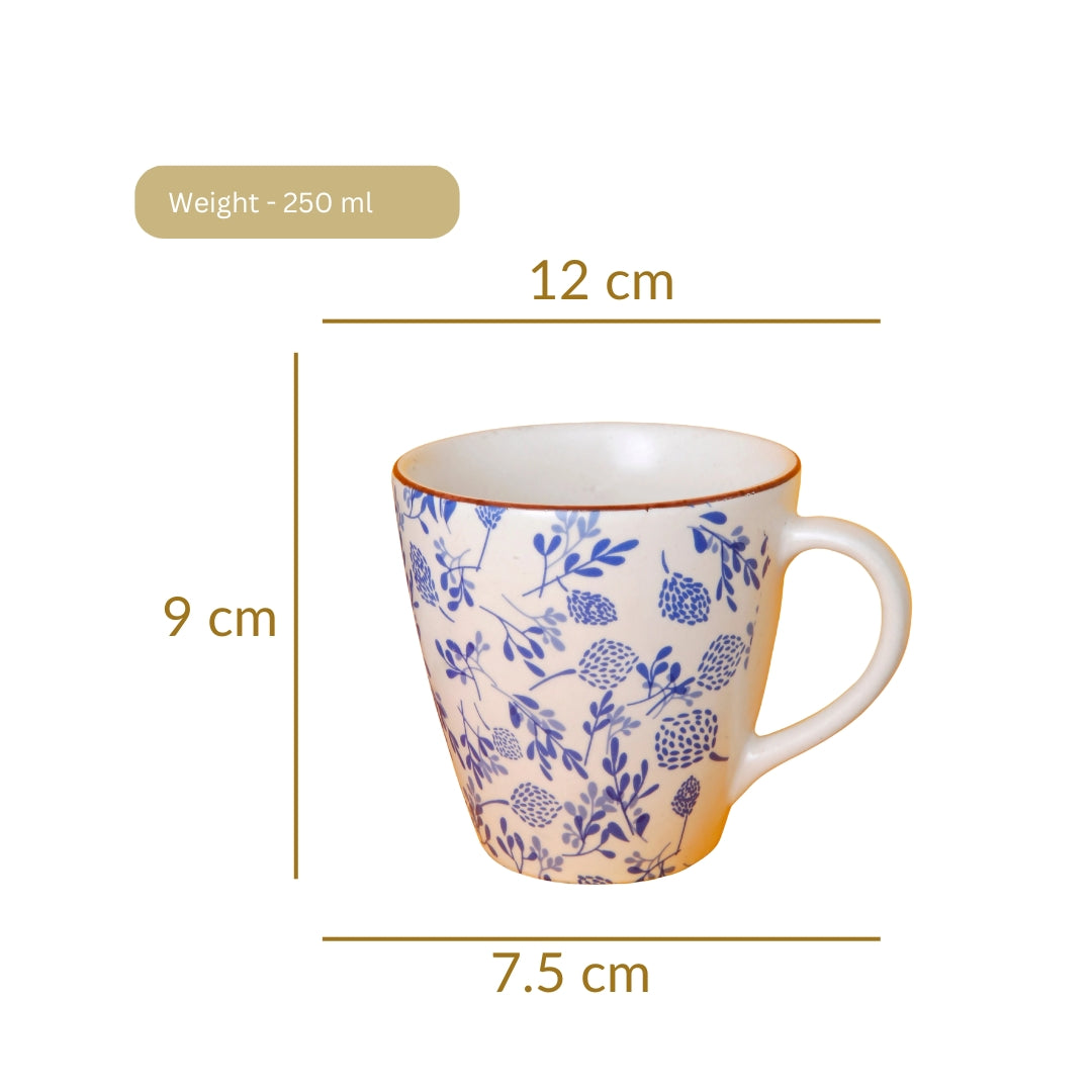 Blue Floral Mug - 250ML