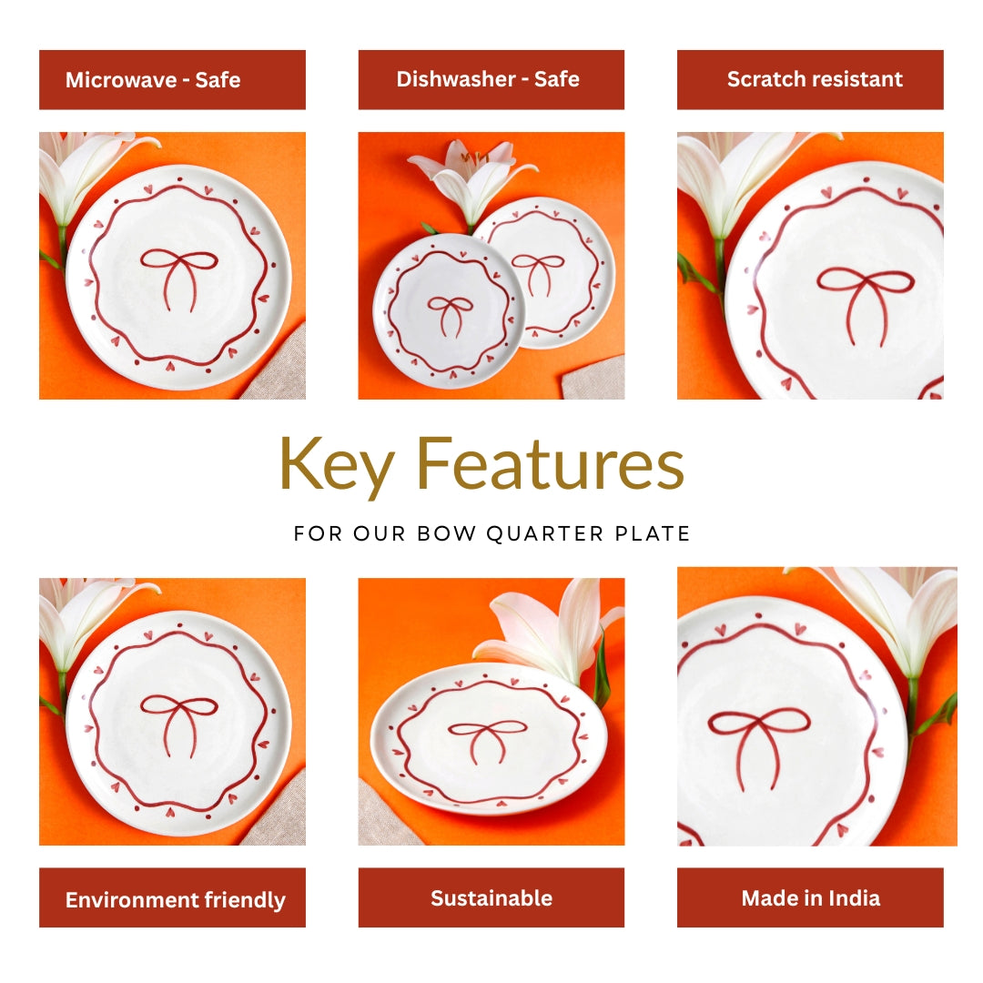 Bow Quarter Plate - 7 Inch