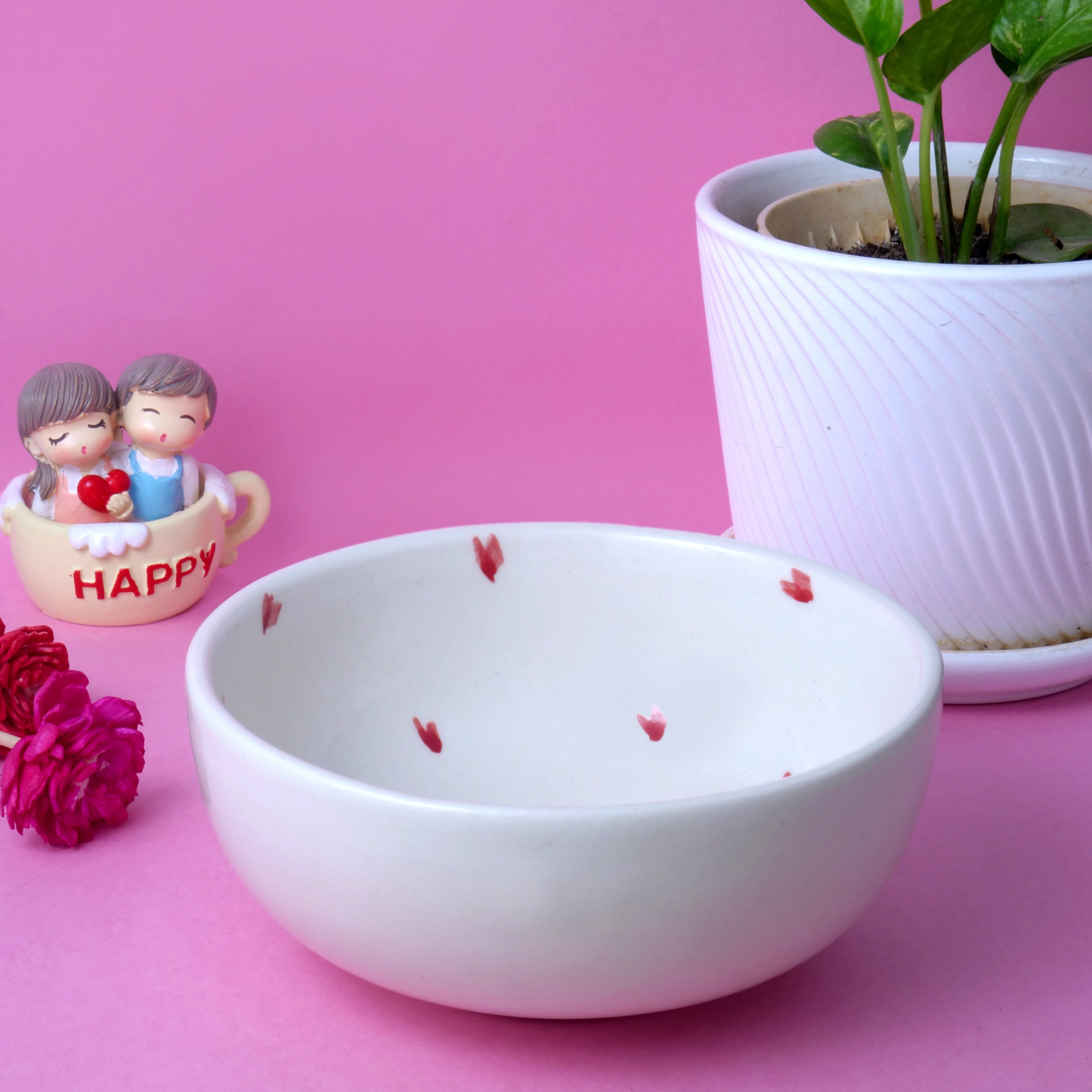 Heart & Bow Fruit Bowl - 5 Inch