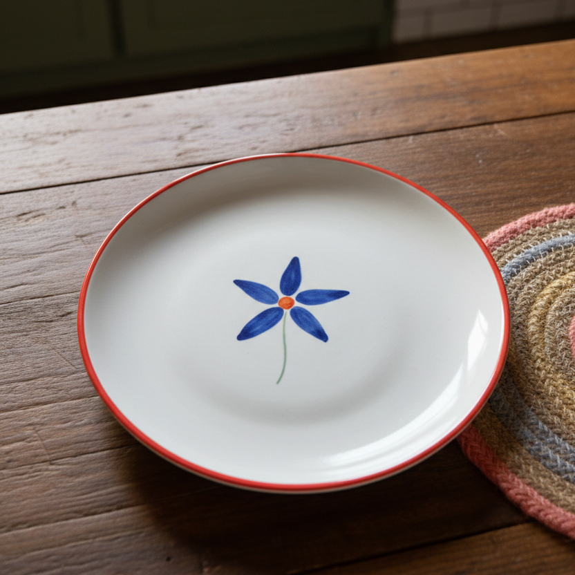 Blue Bloom Quarter Plate - 7 Inch (Set of 2)