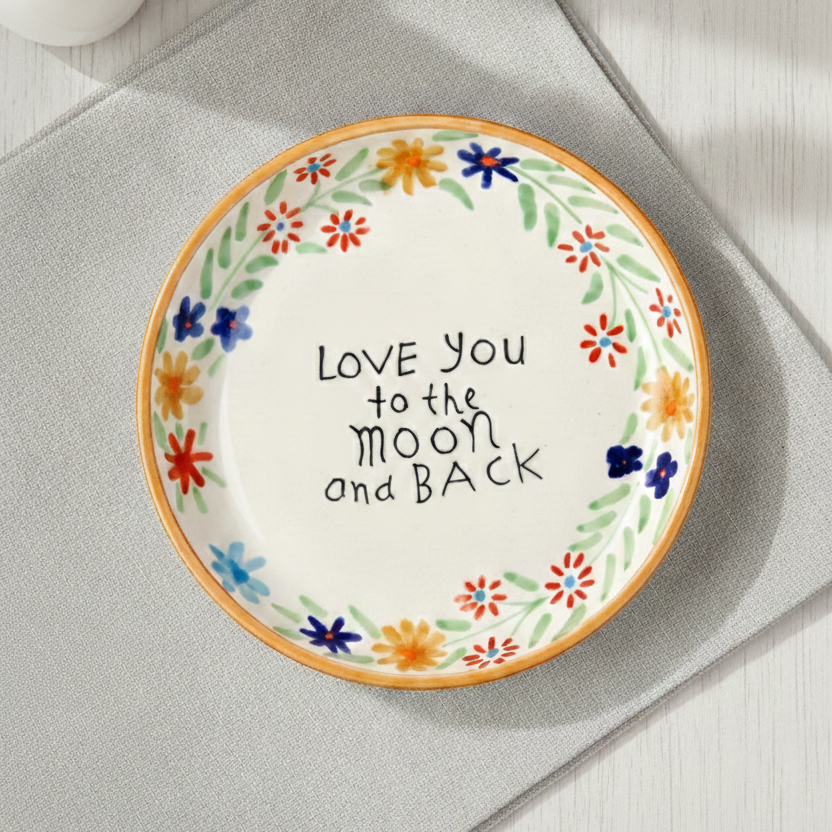 Love you to moon and back Plate - 5 Inch