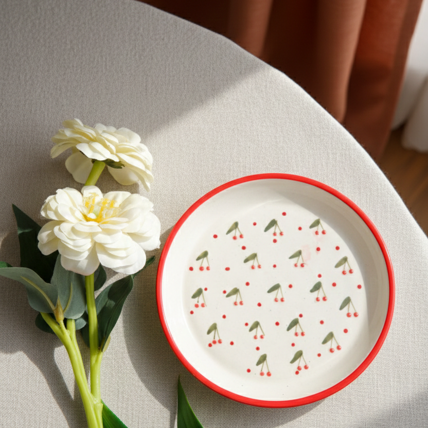 Cherry Plate - 5 Inch (Set of 2)