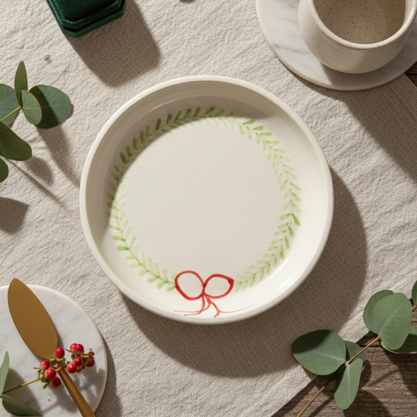 Floral Bow Plate - 5 Inch (Set of 2)