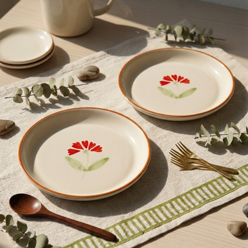 Autumn Blossom Plate - 5 Inch (Set of 2)