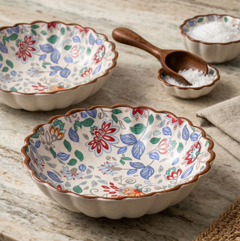 Eden Bloom Chaat Plate - 5.5 Inch (Set of 2)