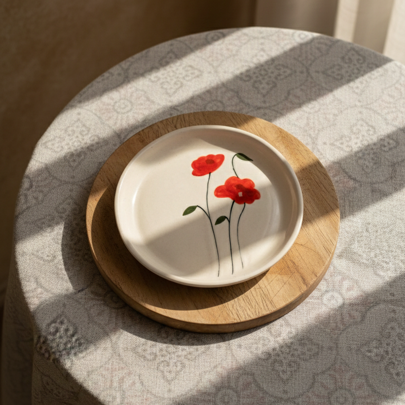 Ruby Bloom Plate - 5 Inch