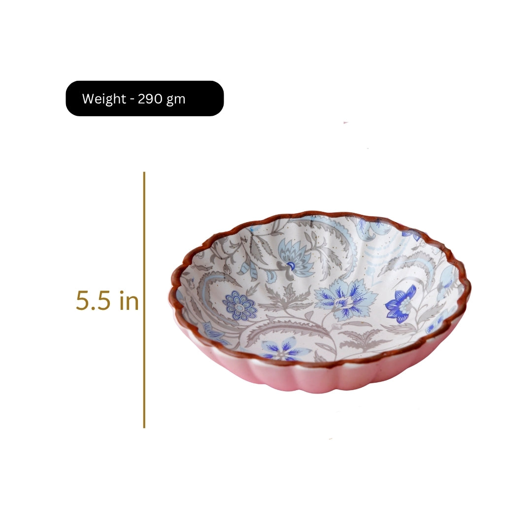 Green Flower Chaat Plate - Small