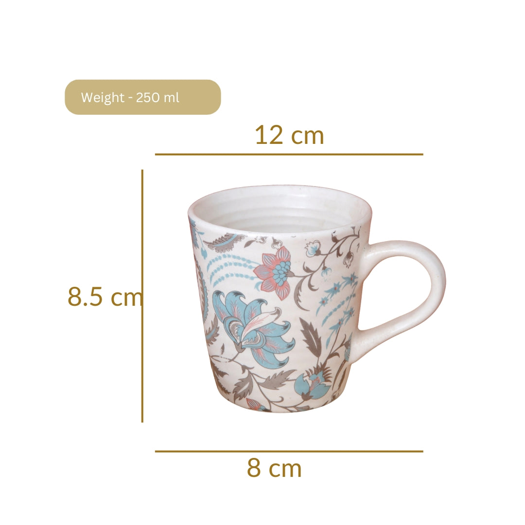 Green Flower Coffee Mug - 250ML