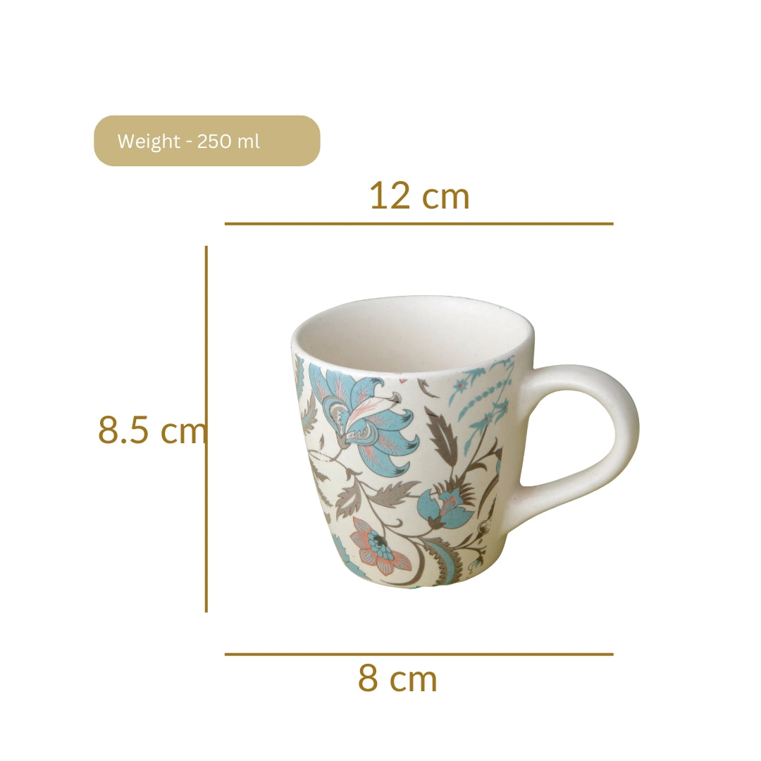 Green Flower Tea Mug - 180ML