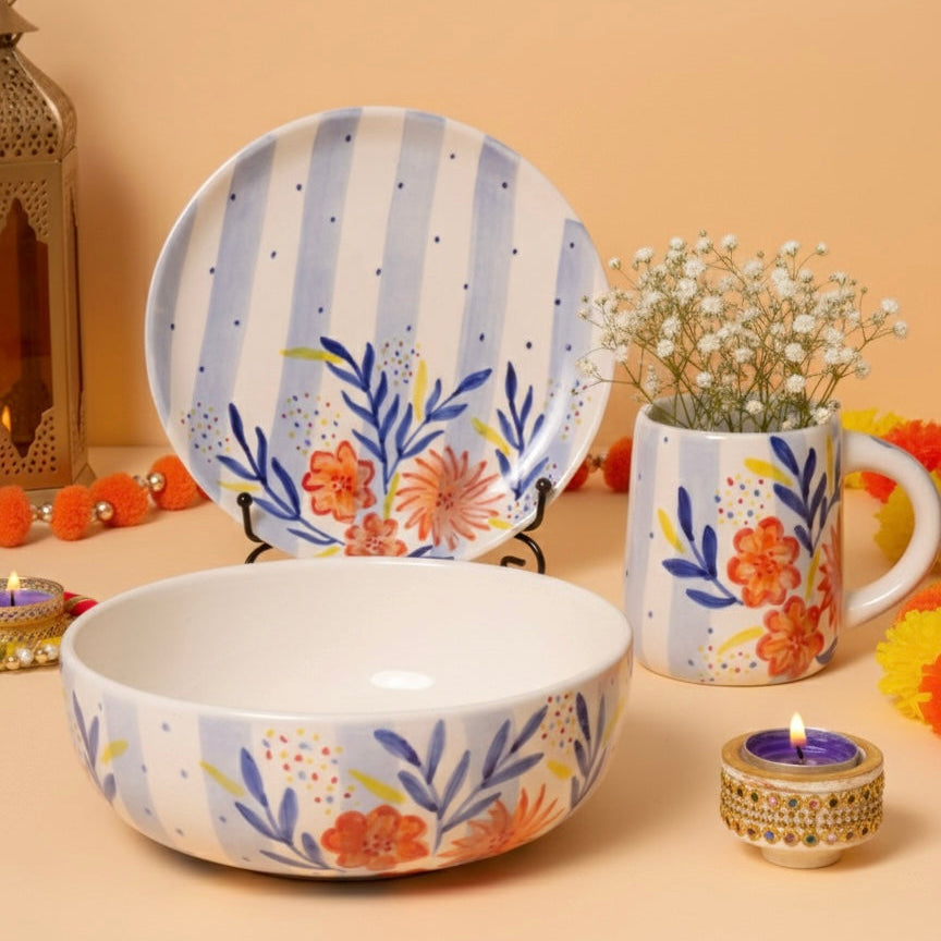 Meher Mug, Meher Quarter Plate, Meher Serving Bowl - Set of 3