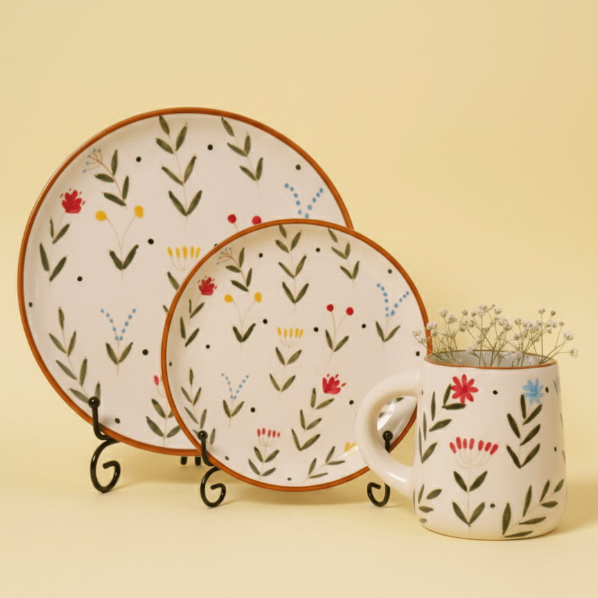 Dilkhush Mug, Dilkhush Quarter Plate, Dilkhush Plate - Set of 3