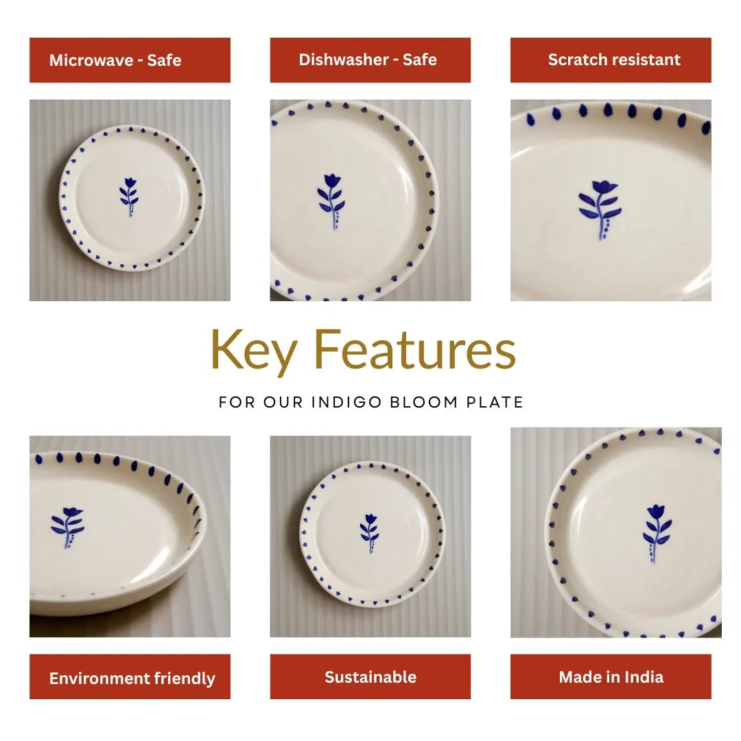 Indigo Bloom Plate - 5 Inch