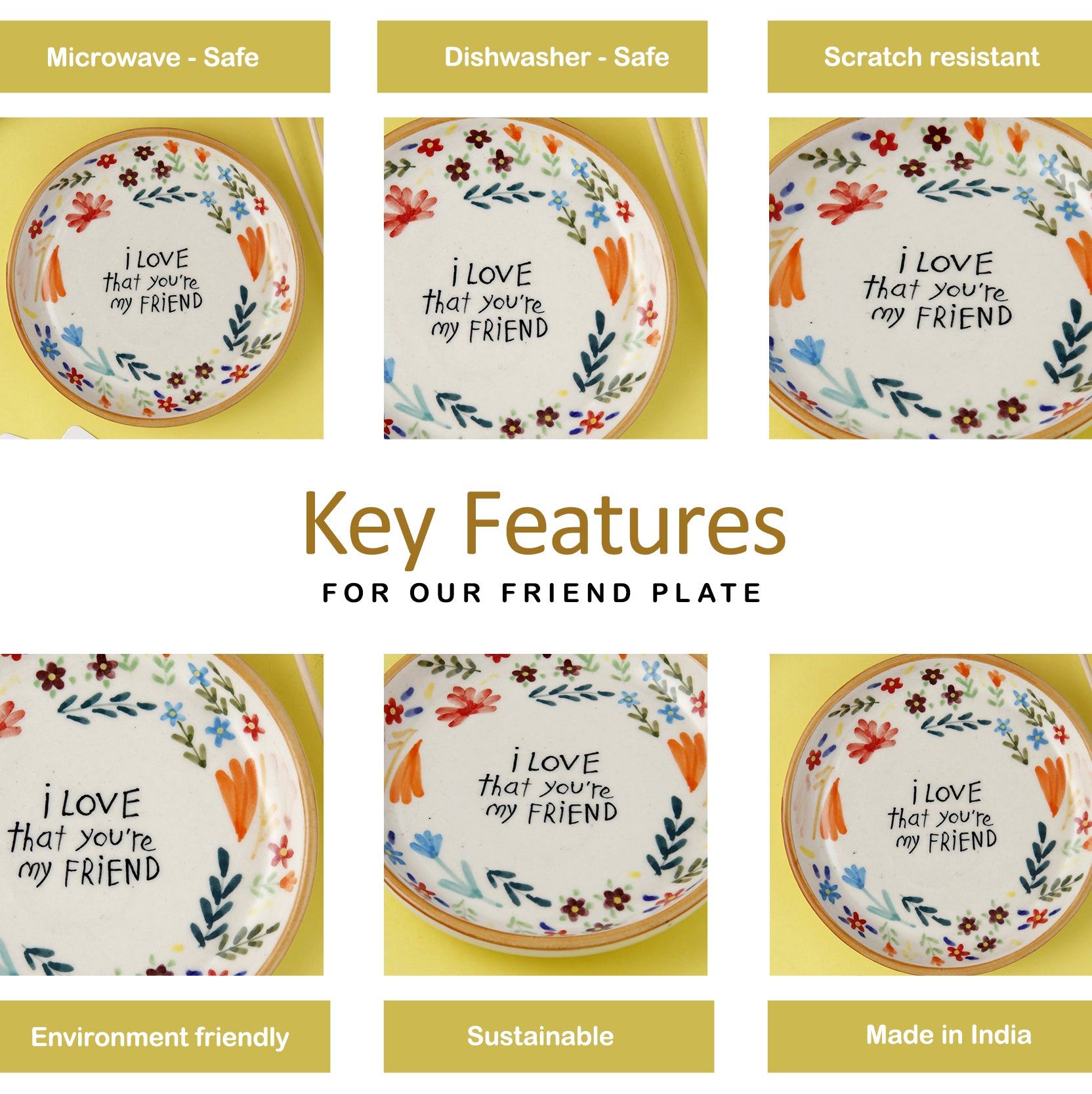Friend Plate - 5 Inch (Set of 2)