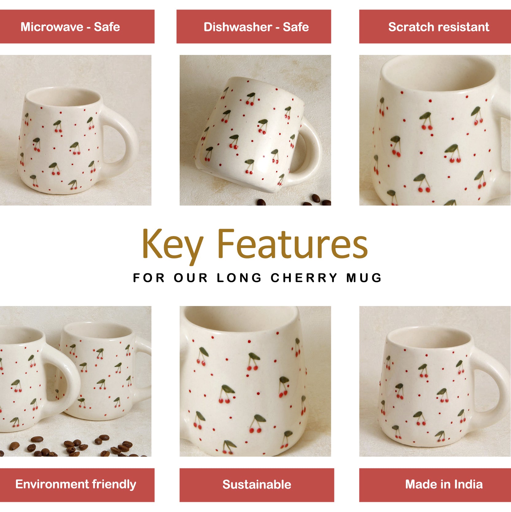 Long Cherry Mug - 250ML