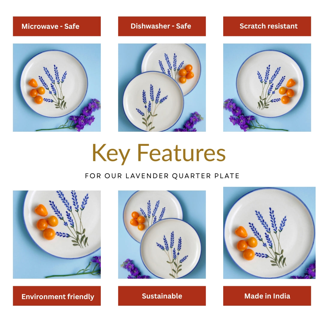 Lavender Quarter Plate - 7 Inch